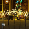 5 Pack Christmas Solar Pathway Lights, Snowflake Outdoor Decorations by SPRKLINLIN
