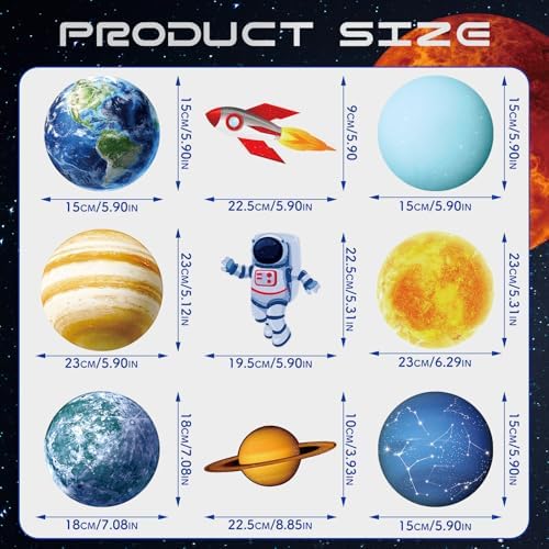 Space Themed Party Decorations - 24 Pcs Outer Space Party Hanging Swirl Decor Solar System Planets Rocket Astronaut Ceiling Steamer for Space Themed Birthday Baby Shower Party Supplies - Image 5