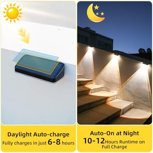EGOBOO Outdoor Solar Lights for Fence, 12H Runtime, IP65 Waterproof, 16Pack - Image 3
