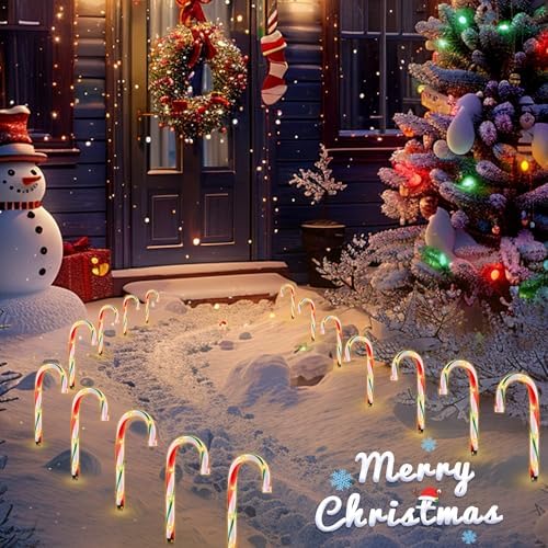 10" Christmas Candy Cane Lights (10PCS) for Landscape Decoration - Image 5