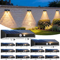 kolpop Warm White Solar Fence Lights Outdoor,Fence Lights Solar Powered with Motion Sensor,IP65 Waterproof,3 Modes LED Solar Lights for Patio,Backyard,Railing,Wall,Nighttime,Party,Pool,12 Pack by kolpop
