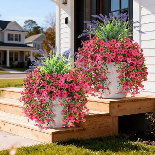 Artificial Fake Hanging Flowers Plants for Outdoor Outside Decoration - Image 4