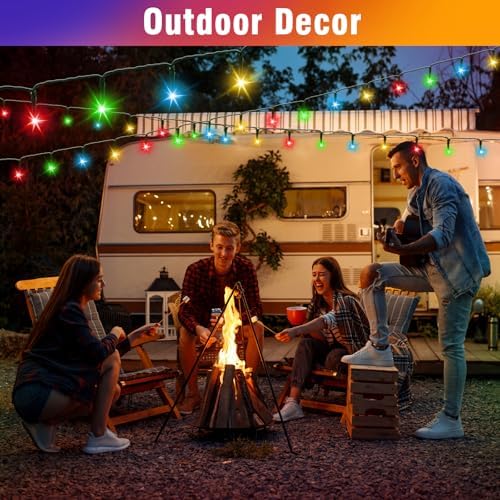 Nisocy 100FT 4-Color Christmas String Lights, Red Green Blue Warm White LED Mini Lights with Green Wire, 8 Modes, Timer, Plug-in Indoor Outdoor Lights for Tree, Porch, Fence and Holiday Decor - Image 5