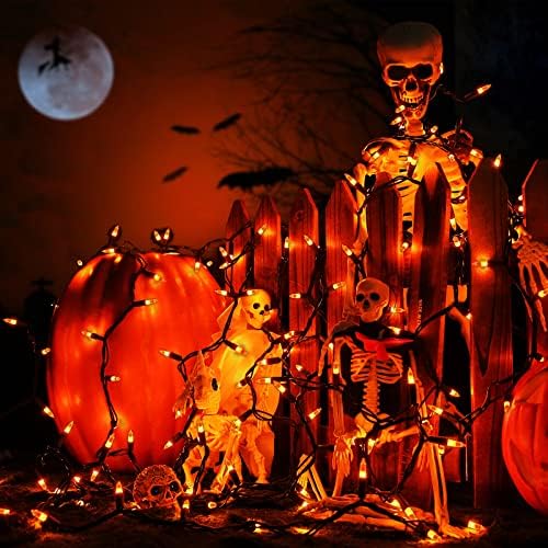 Brizled Candy Corn Halloween Lights, 100 Count Orange & Yellow UL Certified Incandescent Mini String Lights, Black Wire, Indoor & Outdoor Lighting Decoration | UL Certified; 21.3 ft Black Wire; Waterproof Candy Corn Mini Incandescent Halloween Lights f... - Image 2