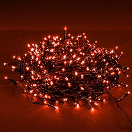 DAZZLE BRIGHT Halloween 300 LED String Lights, 100FT Connectable String Lights with 8 Lighting Modes, Halloween Decorations for Party Carnival Supplies, Indoor Outdoor Yard Garden Decor (Orange) - Image 3