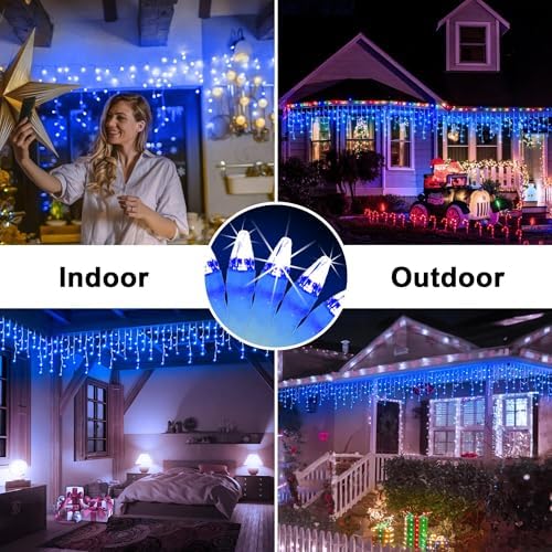 60FT 612 LED Outdoor Christmas Lights - 136 Ice Drops, 12 Pro Modes - Image 3