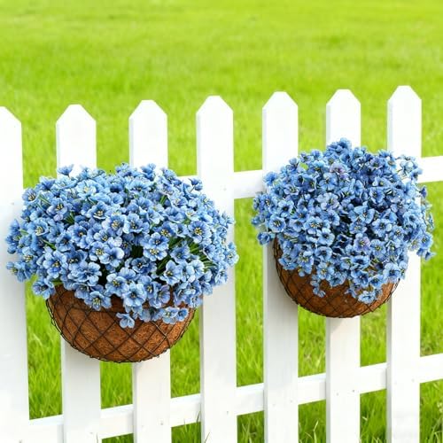 24 Bundles Artificial Flowers for Outdoor Faux Plants for Spring Summer Decoration, UV Resistant Realistic Silk Plastic Fake Flowers Garden Porch Patio Balcony Yard Front Home Decor - Image 4