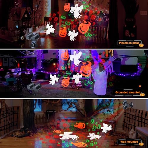 Halloween Lights Projector, Halloween Decorations Lighting Projector, with Timer Led Pumpkin Ghost Demon Light, for Holiday Party Garden Patio Yard Outdoor Indoor Landscape Decor - Image 3