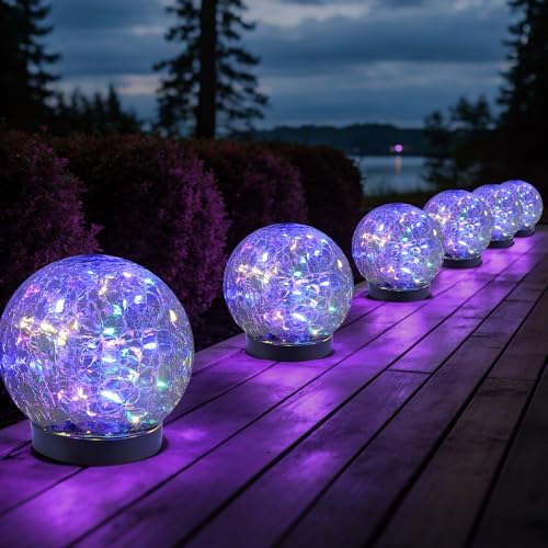 JKIMK Solar Globe Lights Outdoor Waterproof-Solar Balls for Garden by JKIMK