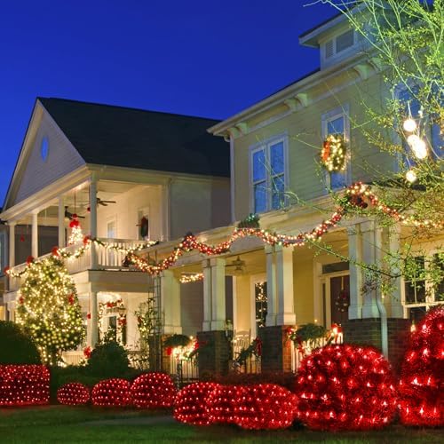 WBao Christmas Lights, 200LED 8.4ft x 5.2ft Net Lights Outdoor Mesh Light with 8 Modes, Timer, UL Certified, End to End Connectable, Waterproof for Lawn, Bushes Outdoor Christmas Decorations, Red - Image 6