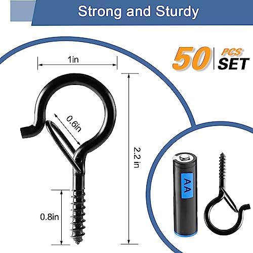 ADIIL Q Hanger Ceiling Screw Hooks for Hanging Outdoor String Light, Plants - Image 6