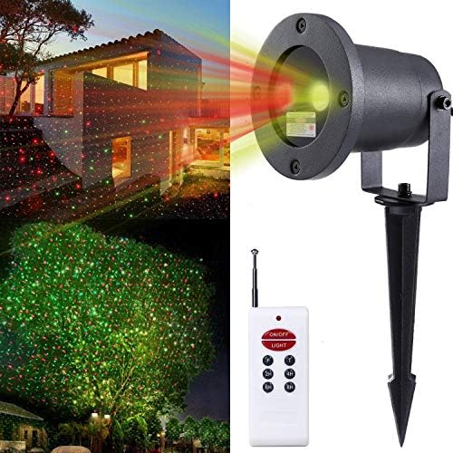 Moving Green and Red - 2 Color Laser Landscape Projector Light w/ Remote Landscaping Decoration Holiday Lighting Christmas Lights Outdoor Laser Amazer by Unknown