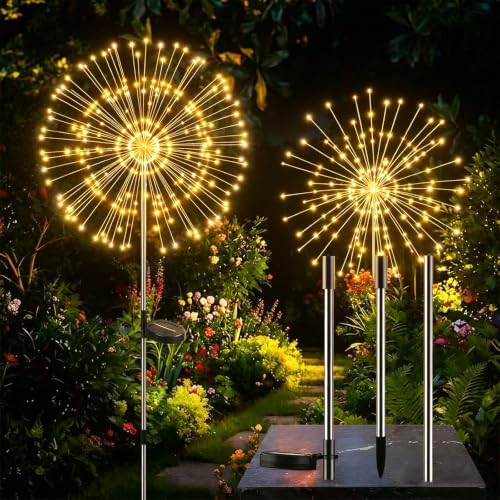 6-Pack Solar Firework Lights for Outside Waterproof Garden Fairy Lights by colcutee