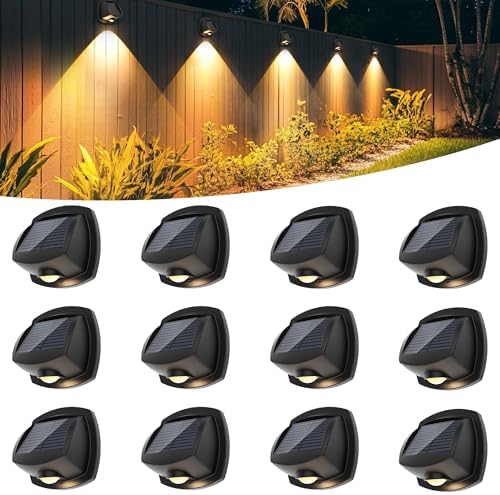 Solar Lights Outdoor Waterproof, Solar Stair Lights Outdoor Decor 12 Pack by Solpex