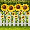 4 Pcs Garden Decor for Outside 15.7'' Metal Sunflower Garden Sign by Otoolling