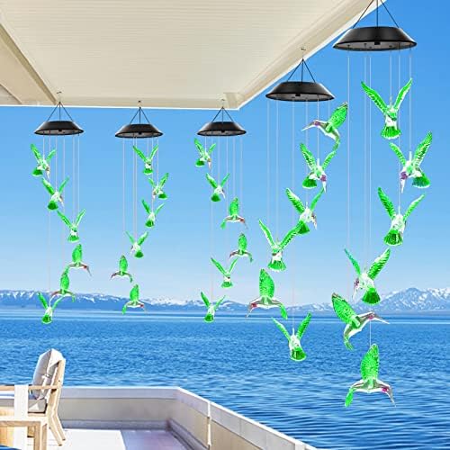 WENANA Solar Wind Chimes, Hummingbird Gifts - Image 4