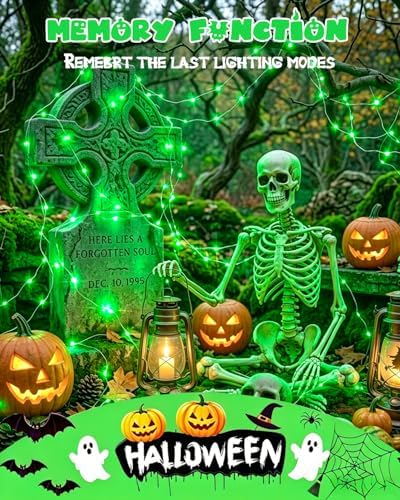 4 Pack 60 LED Fairy Lights Battery Operated with Timer, String Lights Green - Image 4