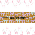 Long Doormat 48x 16 inch Front Door Mat Pink Bow Rug Doormat Cute Door Mat Welcome Mat for Front Door Porch Entrance Decor by Tangren