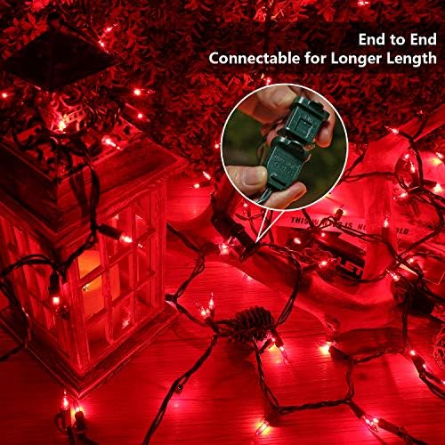 BrizLabs Red Incandescent Christmas Indoor String Lights 300 Count 69.6ft - Image 2