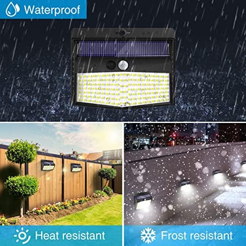 Peasur 8 Pack Solar Motion Sensor Lights Outdoor Waterproof with 3 Modes - Image 4