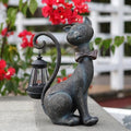 Cat Outdoor Statues with Solar Garden Light by REYISO