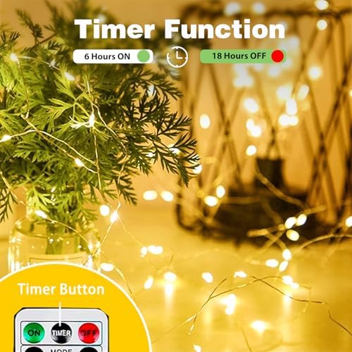 4 Pack Fairy Lights Battery Operated with Remote 16FT 50 LED String Lights - Image 4