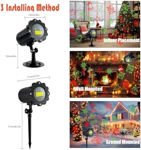 Brighter Christmas Projector Lights Outdoor, Waterproof Laser Christmas Projector with Remote, Christmas Spotlight Decorations for Party Yard Garden Outdoor Indoor - Image 5