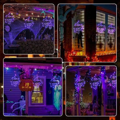 Solar Halloween Decorations Outdoor, Web Hanging Decor - Image 7