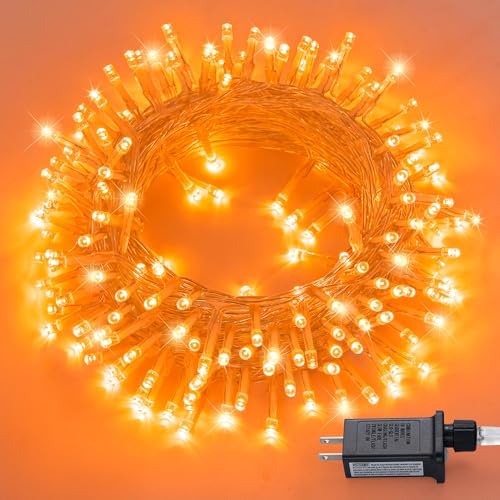 JMEXSUSS 300 LED Orange Lights for Halloween Indoor Outdoor Decor by JMEXSUSS
