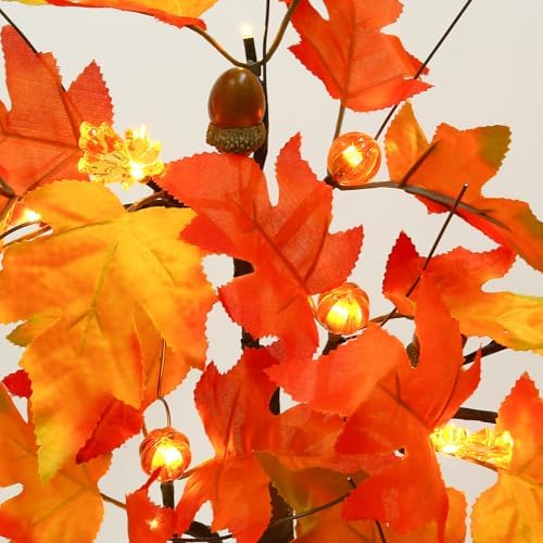 Joyhalo 2 Pack 23.5 Inch Fall Trees with Lights - Image 3
