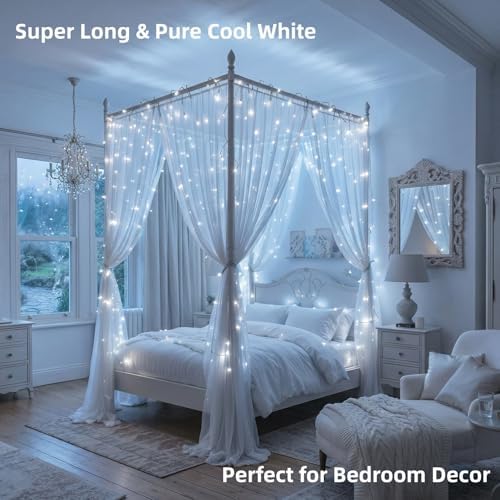 JMEXSUSS 1000 LED White Christmas String Lights Outdoor with Remote - Image 2