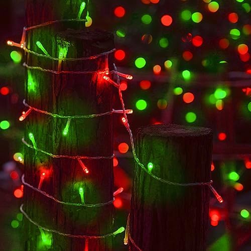 LJLNION 300 LED Christmas Lights, Extra Long 98.5FT Xmas String Lights Outdoor Indoor, 8 Lighting Modes, Plug in Waterproof Fairy Lights for Wedding Party Bedroom Decorations (Red & Green) - Image 6
