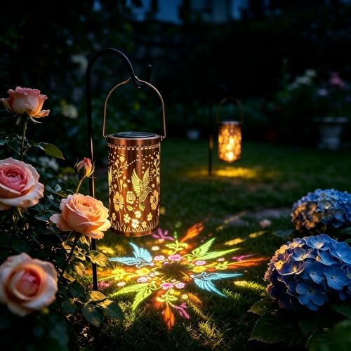 Colorful Hummingbird Solar Lanterns Outdoor Waterproof, Gifts for Women - Image 2