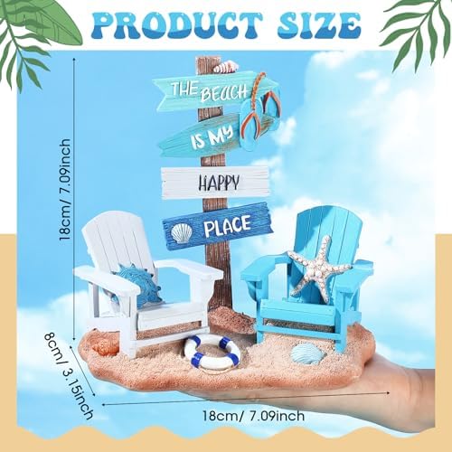 Wonderjune Beach House Decor Resin Sign Figurine for Mantle,Coastal - Image 3