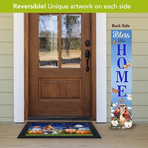 Briarwood Lane Spring Double Sided Reversible Pine Porch Leaner 47x9.5 Bless This Home For Spring Porch Leaner - Image 3