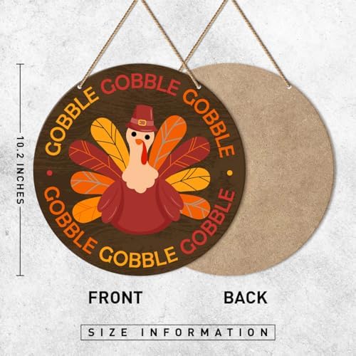 Thanksgiving Wall Decor Sign, Thanksgiving Turkey Decorations for Home Kitchen Dining Room Rustic Fall Autumn Hanging Sign Wall Decor - Image 2