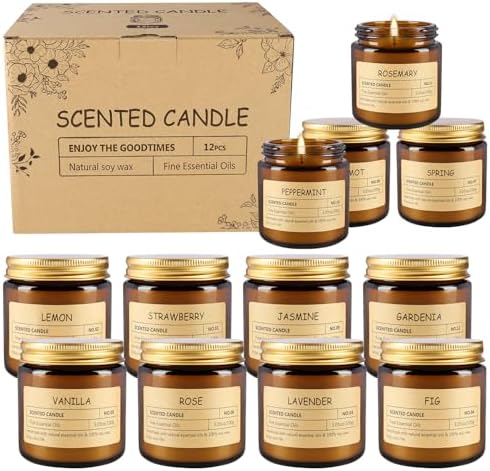 12 Pcs Scented Candles with Added Natural Essential Oils, 3.05oz, Suitable for Various Festivals, Parties, Yoga, and Home Scene. - Image 5