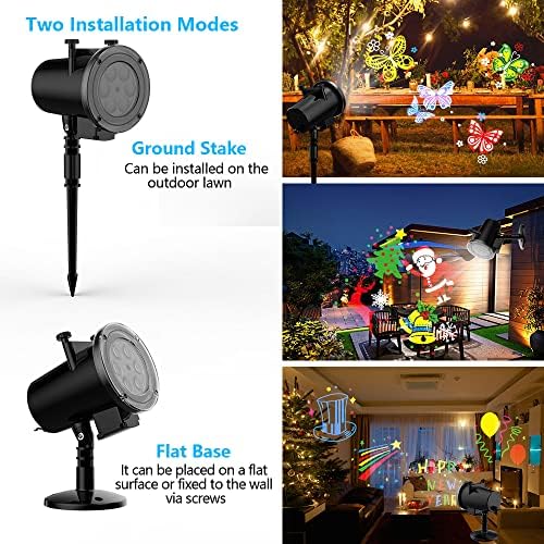 Halloween Outdoor Projector Lights,Syslux Christmas Projector Lights,16 HD Slides LED Waterproof Light Indoor Lights with Remote Control for Party Garden Halloween Xmas Landscape Decor - Image 3