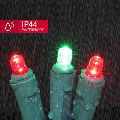 LAMPHOME 100 Count Red and Green - String Lights - 21.6FT LED Christmas Lights, Mini led Lights for Indoor Outdoor Home Holiday Party Wedding Independence Day Decoration, YHL100A/2S - Image 3