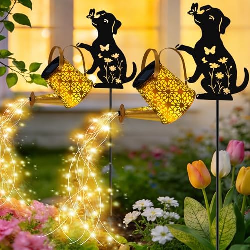 VOOKRY 2 Pack Solar Watering Can Lights,Gifts for Mom Women Christmas by VOOKRY