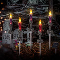 Halloween Decorations Outdoor, Solar Skull Pathway Lights, 5 Pack by ILLUMINEW