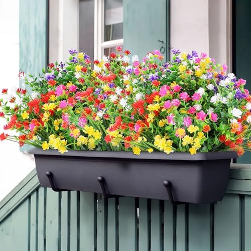 AGIRL Artificial Flowers Outdoor UV Resistant Fake Plant Garden Patio Decor - Image 4