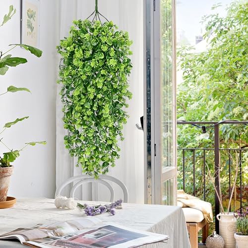 Waipfaru 4Pcs Fake Hanging Plants 3ft Fake Plants Vines Greenery - Image 4