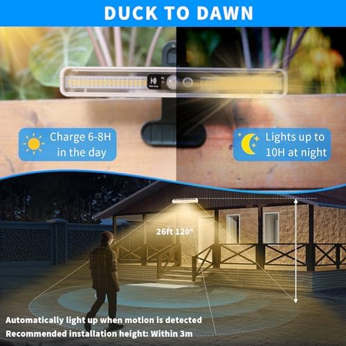 Clip On Solar Lights Outdoor with PIR Motion Sensor (White ,2 Pack ,3000K) - Image 3
