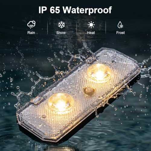 Solar Fence Lights with 13-Mode RGB, Solar Power Garden Lights Waterproof IP65, 20 Hours of Runtime, Solar Outdoor Lights for Yard, Deck, Patio, Wall, Post(12PCS) - Image 3