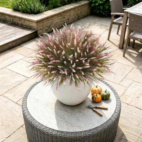 12 Pcs Fake Fall Plants Artificial Monkey Grass for Outdoors Garden Decor - Image 7