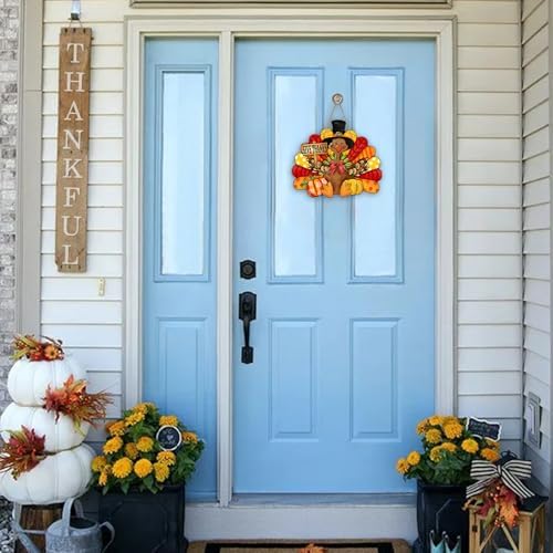 Thanksgiving Turkey Front Door Sign, Fall Give Thanks Farmhouse - Image 4