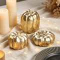 winemana 3 Pack Gold Fall Pumpkin Decor Fall Table Centerpieces for Home by winemana
