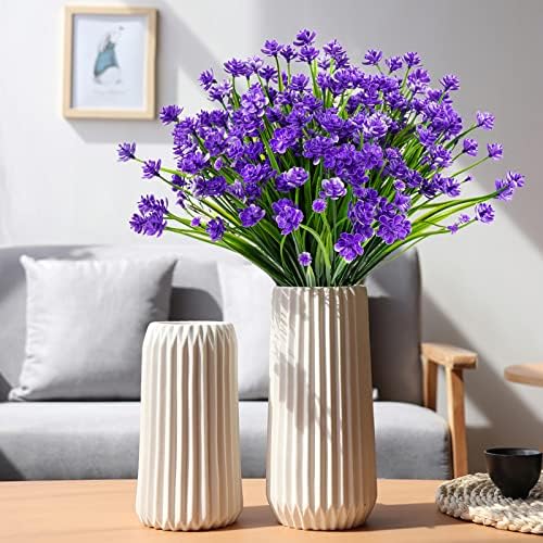 AmyHomie 20 PCS Artificial Flowers for Outdoors, UV Resistant Fake Plants - Image 4
