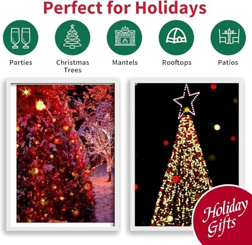 LAMPHOME 100 Count Red Clear Christmas Lights, Green Wire 20Ft Incandescent Holiday String Light Set for Indoor Outdoor Use Christmas Tree, Halloween, Valentine Wedding Lighting Decoration - Image 7